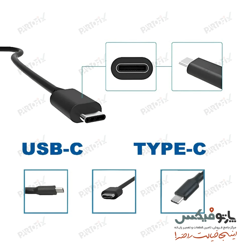 شارژر اورجینال لپ تاپ دل 20 ولت 2.25 آمپر 45 وات نیوفیس کانکتور TYPE-C